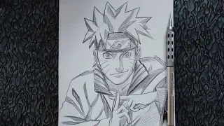 Unboxing And Drawing Naruto With Pentel Graphgear 1000 | Harsh Arts #shorts #shortvideo #naruto