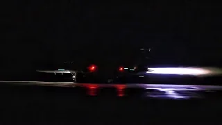 F-15E Strike Eagles Takeoff At Night • Afterburners Blazing