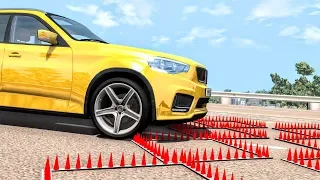 Massive Spike Strip Pileup Crashes #52 – BeamNG Drive | CrashBoomPunk