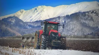 Extremely demanding winter plowing Case IH Optum 300 cvx + Lemken EurOpal 8 #caseih #agriculture