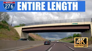 Interstate 276 drive: Entire length in 4K (Pennsylvania Turnpike)