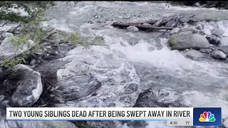 2 young siblings dead after bring swept away in river