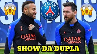 OLHA O QUE NEYMAR E MESSI FIZERAM JUNTOS NO TREINO DO PSG HOJE 😯