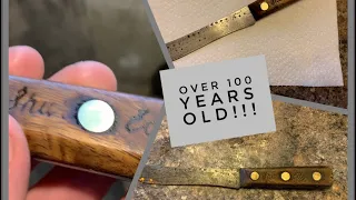 Antique rusty knife restoration