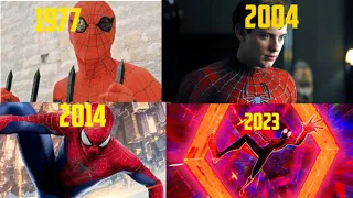 evolution fo spider-man movie trailers 1977-2023