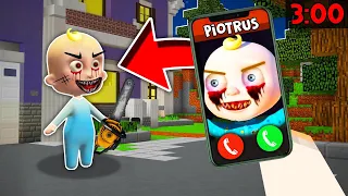 NIE ODBIERAJ TELEFONU OD ZŁEGO DZIECKA PIOTRUSIA O 3:00 W MINECRAFT?! GPLAY & LAKI