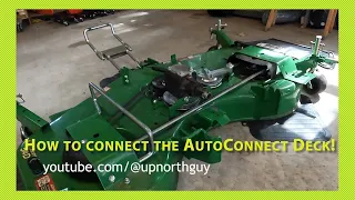 How to Connect the John Deere Mid Mount AutoConnect Mower Deck -  Short Version!