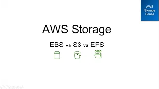 AWS Storage - EBS vs S3 vs EFS