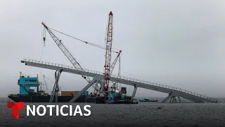 El gobernador de Maryland informa sobre la limpieza de escombros del puente de Baltimore