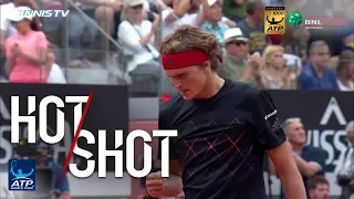 Hot Shot: Zverev's Rocketed Backhand Winner In Rome 2018 Final