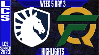 TL vs FLY Highlights | LCS Summer 2023 W5D3 | Team Liquid vs FlyQuest