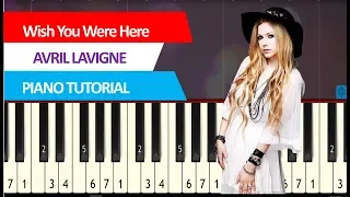 Avril Lavigne - Wish You Were Here (piano tutorial) synthesia acoustic [Piano Sheet Music]