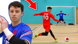 I Took 100 Shots vs PRO FUTSAL Goalkeeper & Scored ___ Goals! (Football)