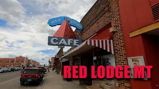 WALKING RED LODGE MONTANA MAIN STREET AND FLOOD