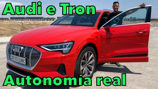 Audi e tron 50 PRUEBA de AUTONOMÍA real ¿Cuántos kms puede recorrer un COCHE ELÉCTRICO? MOTORK