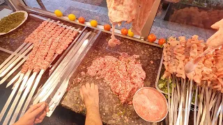 Amazing Iraqi Food Making Kebabs From Lamb | Slemani Kebab Street Foods