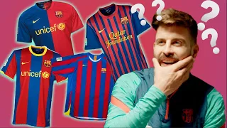 Can Gerard Piqué guess the season of these kits? 🤔