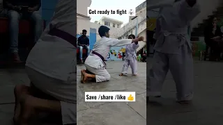 small karate kid 🥋#selfdefense #karatekid #kickboxing #girlsafety #taekwondo #shorts #viral