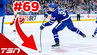 Auston Matthews scores his 69th goal of the season