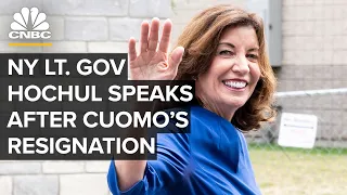 New York Lt. Gov. Kathy Hochul speaks for the first time since Cuomo's resignation — 8/11/21