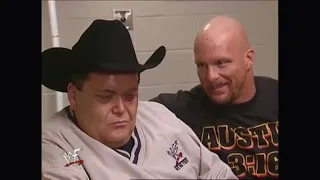 Stone Cold Steve Austin And Vince McMahon Getting JR In Right Frame Of Mind WWE Raw 4-9-2001