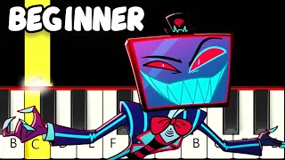 Stayed Gone (from Hazbin Hotel) - Fast and Slow (Easy) Piano Tutorial - Beginner