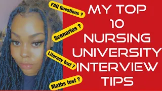 My top 10 Nursing University Interview tips | Advice from a Mental health nurse | Nursing guide Ep6