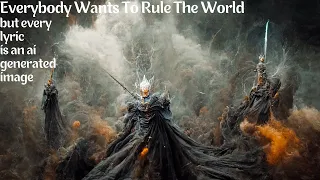 Everybody Wants To Rule The World  - But every lyric is an AI generated image