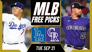 Free MLB Picks | Dodgers vs Rockies Prediction (9/21/21) | MLB Betting Tips