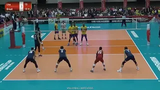 USA v BRAZIL | QUICK PLAY | SET 3 | OCT 10 | 2019 WORLD CUP | MEN'S VOLLEYBALL