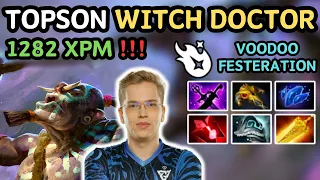 🔥 7.36b TOPSON WITCH DOCTOR Midlane Highlights 🔥 1282 XPM Insane DPS Build With RADIANCE - Dota 2