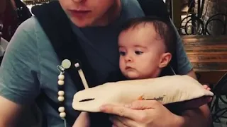 Dane Dehaan and his daughter