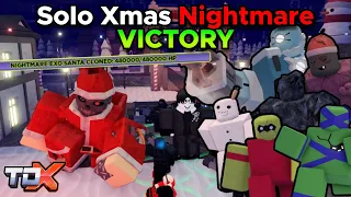 TDX Solo Xmas Nightmare Victory (Full Game) - Tower Defense X Roblox