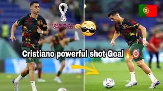 🔥Unreal Scenes!! Cristiano Ronaldo Rocket shot Goal in Training🎯✅|#cr7 #goal #viral#qatarworldcup