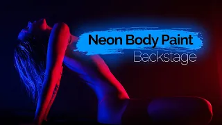 Unreal Neon Body Paint photosession (Backstage)