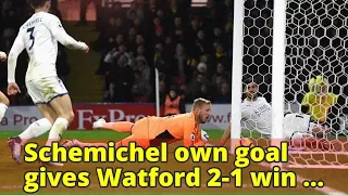 Schemichel own goal gives Watford 2-1 win over Leicester