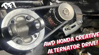 Building an Alternator Mount for our 700hp H2B AWD Crx! Fun Father ,Son Project.