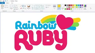 How to draw the Rainbow Ruby logo using MS Paint | How to draw on your computer