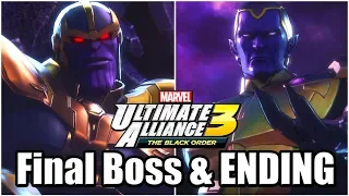 Marvel Ultimate Alliance 3: The Black Order -  Final Boss Fight (Thanos & Thane) & ENDING