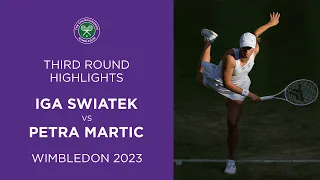 Iga Swiatek vs Petra Martic | Third Round Highlights | Wimbledon 2023