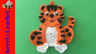 Crochet Crouching Tiger Tutorial - Crochet Applique Tutorial