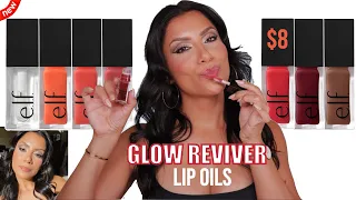 *new* $8 e.l.f. COSMETICS GLOW REVIVER LIP OILS + NATURAL LIGHTING LIP SWATCHES | MagdalineJanet