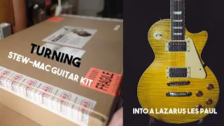 Making a Lazarus Les Paul from a Stew-Mac Guitar Kit - ASMR (No Talking) 4k