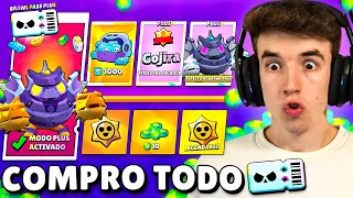 COMPRO *TODO* EL NUEVO PASE de BATALLA de GODZILLA en BRAWL STARS