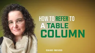 How to Refer to a Table Column in Excel
