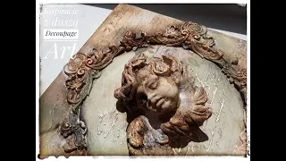 Antykowana ramka z aniołem #tutorial (Antiquated frame with an angel)