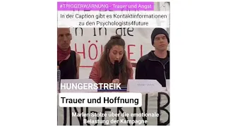 HUNGERSTREIK - Die emotionale Belastung der Kampagne für die Aktiven