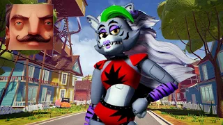 Hello Neighbor - New Neighbor Roxy (Roxanne Wolf) FNAF Security Breach Act 1 Gameplay Walkthrough