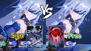 Jingliu Lightcone I Shall Be My Own Sword vs On the Fall of an Aeon Comparison - Honkai Star Rail