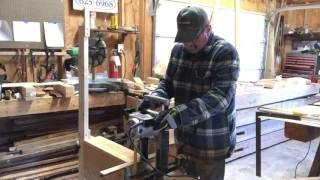 Timber Frame Cutting a Mortise Joint with a Makita Mortiser